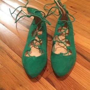 Nine West jade lace up flats